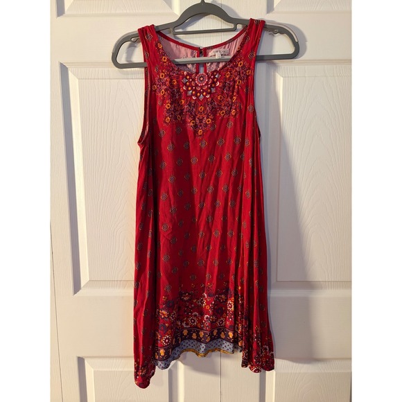 Taylor & Sage Dresses & Skirts - Taylor & Sage Red Boho Medallion Print Sleeveless Mini Dress Large TD2257-146A